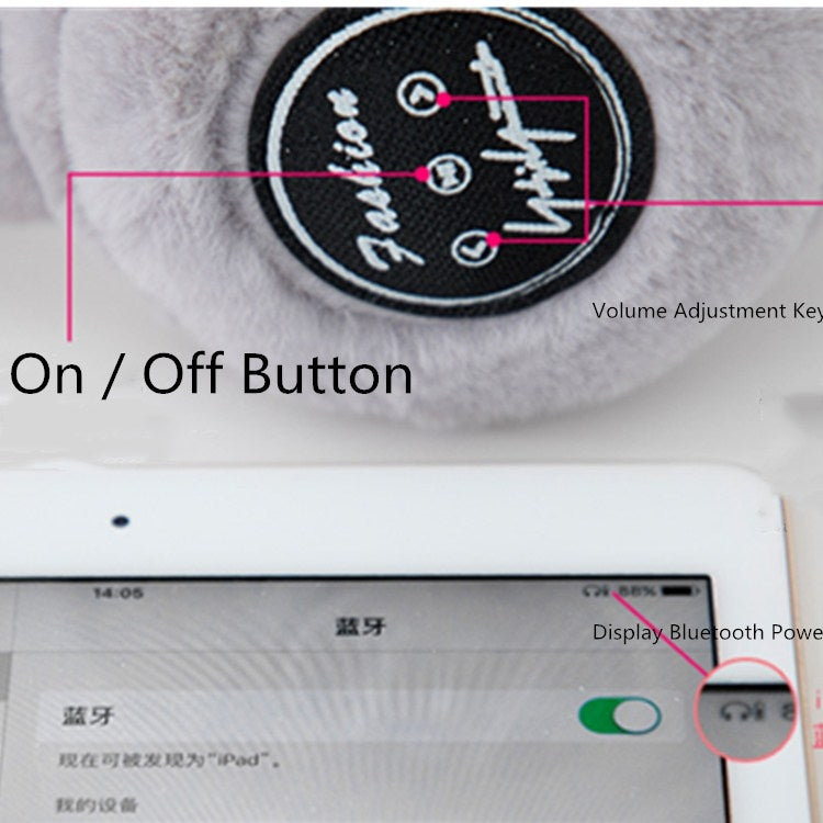 ที่ปิดหูกันหนาว Bluetooth ฤดูหนาว Plush ผู้ชายและผู้หญิงกันลมที่ครอบหู