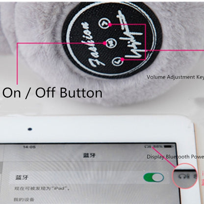 ที่ปิดหูกันหนาว Bluetooth ฤดูหนาว Plush ผู้ชายและผู้หญิงกันลมที่ครอบหู