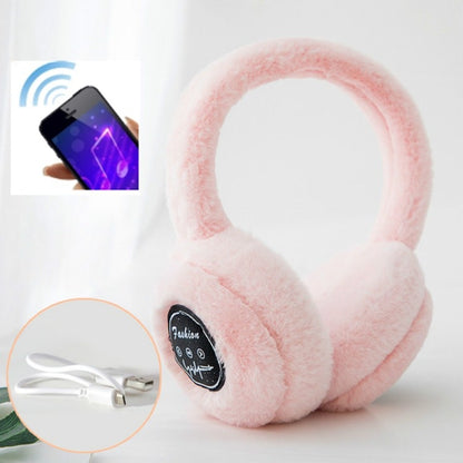 ที่ปิดหูกันหนาว Bluetooth ฤดูหนาว Plush ผู้ชายและผู้หญิงกันลมที่ครอบหู
