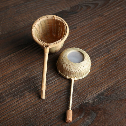 ไม้ไผ่ทอสร้างสรรค์กรองนำมาใช้ใหม่กรองชากระชอนอุปกรณ์, Bamboo Root Tea Leak, Bamboo Pole Gauze Plum Tea Leak, Bamboo Pole Hole Tea Leak, Rattan Tea Drain with Handle, Bamboo Woven Tea Leak, Bamboo Basket Tea Leak
