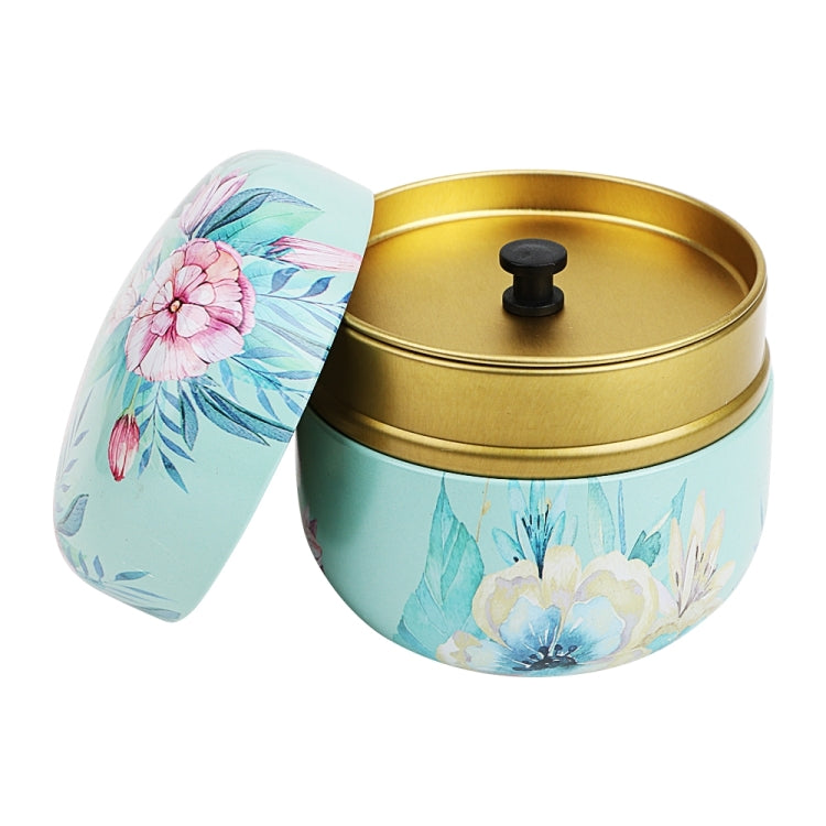 HOOMIN กล่องชาชา Jar ผู้ถือชาแคดดี้ Matcha คอนเทนเนอร์ MINI ผงกาแฟ Organizer กระป๋องมัลติฟังก์ชั่รอบโลหะ, Cherry color, Moshan blossom