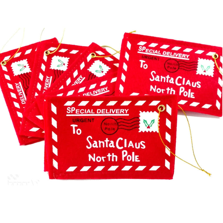 ถุงขนมปักลายสักหลาดตกแต่งคริสต์มาส, Envelope Candy Bag