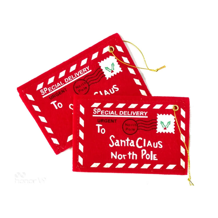ถุงขนมปักลายสักหลาดตกแต่งคริสต์มาส, Envelope Candy Bag