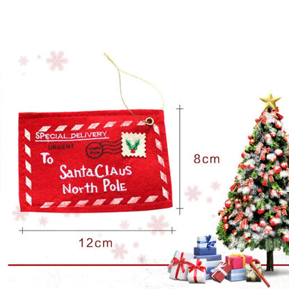 ถุงขนมปักลายสักหลาดตกแต่งคริสต์มาส, Envelope Candy Bag