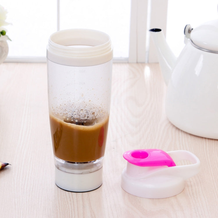 600ML ขวดน้ำผสมโปรตีนไฟฟ้าแบบพกพาอัตโนมัติกาแฟสร้างสรรค์ถ้วยนม