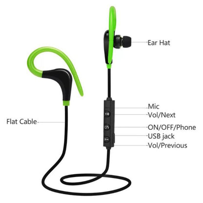 AiWei BT-01 หูฟังไร้สาย Bluetooth พร้อมไมโครโฟน หูฟังกีฬาแบบตะขอ