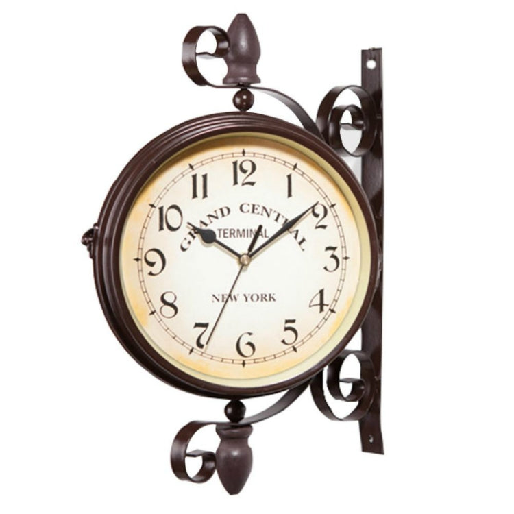คลาสสิกสร้างสรรค์คาเฟ่ตกแต่งบาร์นาฬิกาแขวนสองด้าน, Double-sided Wall Clock