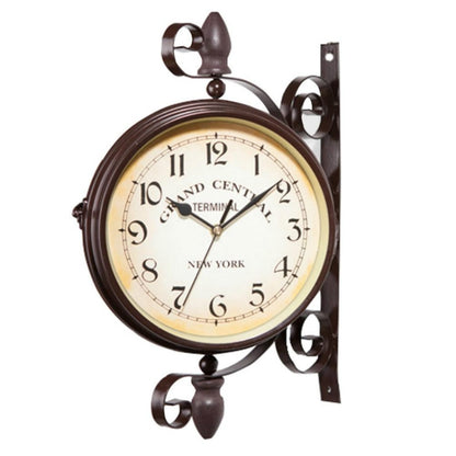 คลาสสิกสร้างสรรค์คาเฟ่ตกแต่งบาร์นาฬิกาแขวนสองด้าน, Double-sided Wall Clock