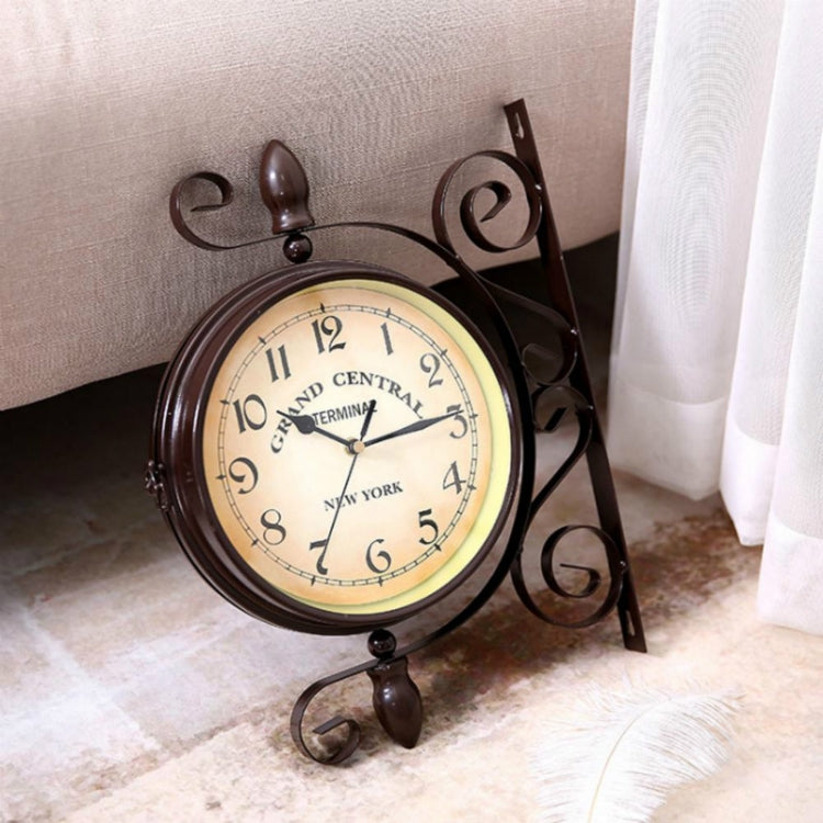 คลาสสิกสร้างสรรค์คาเฟ่ตกแต่งบาร์นาฬิกาแขวนสองด้าน, Double-sided Wall Clock