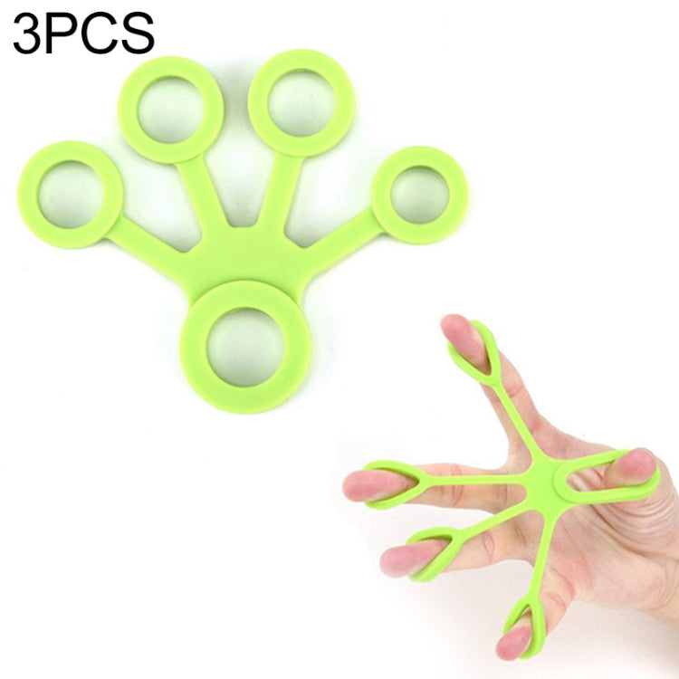 Finger Trainer ซิลิโคน Finger Tensioner Five Finger Tension Ring, 3 PCS Finger Trainer (Light Green (6.6LB)), 3 PCS Finger Trainer (Medium Green (8.8LB)), 3 PCS Finger Trainer (Dark Green (11LB))