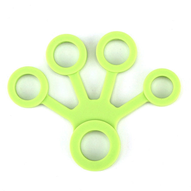 Finger Trainer ซิลิโคน Finger Tensioner Five Finger Tension Ring, 3 PCS Finger Trainer (Light Green (6.6LB)), 3 PCS Finger Trainer (Medium Green (8.8LB)), 3 PCS Finger Trainer (Dark Green (11LB))
