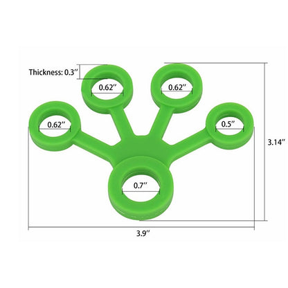 Finger Trainer ซิลิโคน Finger Tensioner Five Finger Tension Ring, 3 PCS Finger Trainer (Light Green (6.6LB)), 3 PCS Finger Trainer (Medium Green (8.8LB)), 3 PCS Finger Trainer (Dark Green (11LB))