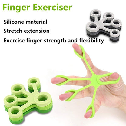 Finger Trainer ซิลิโคน Finger Tensioner Five Finger Tension Ring, 3 PCS Finger Trainer (Light Green (6.6LB)), 3 PCS Finger Trainer (Medium Green (8.8LB)), 3 PCS Finger Trainer (Dark Green (11LB))