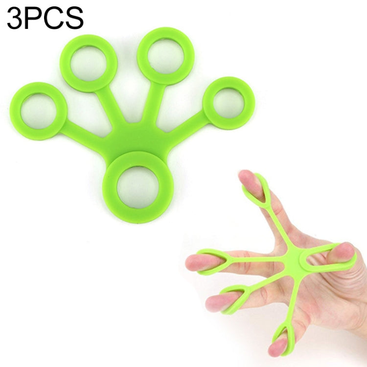 Finger Trainer ซิลิโคน Finger Tensioner Five Finger Tension Ring, 3 PCS Finger Trainer (Light Green (6.6LB)), 3 PCS Finger Trainer (Medium Green (8.8LB)), 3 PCS Finger Trainer (Dark Green (11LB))