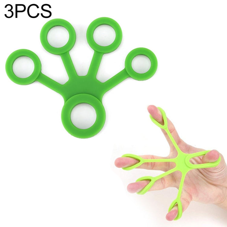 Finger Trainer ซิลิโคน Finger Tensioner Five Finger Tension Ring, 3 PCS Finger Trainer (Light Green (6.6LB)), 3 PCS Finger Trainer (Medium Green (8.8LB)), 3 PCS Finger Trainer (Dark Green (11LB))