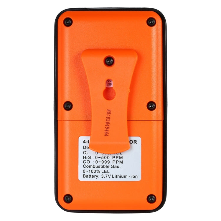ST8900 4 in 1 ก๊าซพิษ CO เครื่องตรวจจับคาร์บอนมอนอกไซด์ไฮโดรเจนซัลไฟด์ H2S ออกซิเจนก๊าซที่ติดไฟได้ทดสอบจอแสดงผล LCD Monitor, แสงเสียงสัญญาณเตือนการสั่นสะเทือน