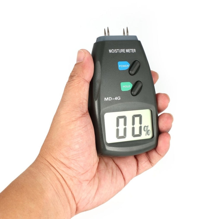 MD-4G 4 Pins เครื่องวัดความชื้นไม้ดิจิตอล LCD เครื่องวัดความชื้นเมล็ดพืชดิน, MD-4G