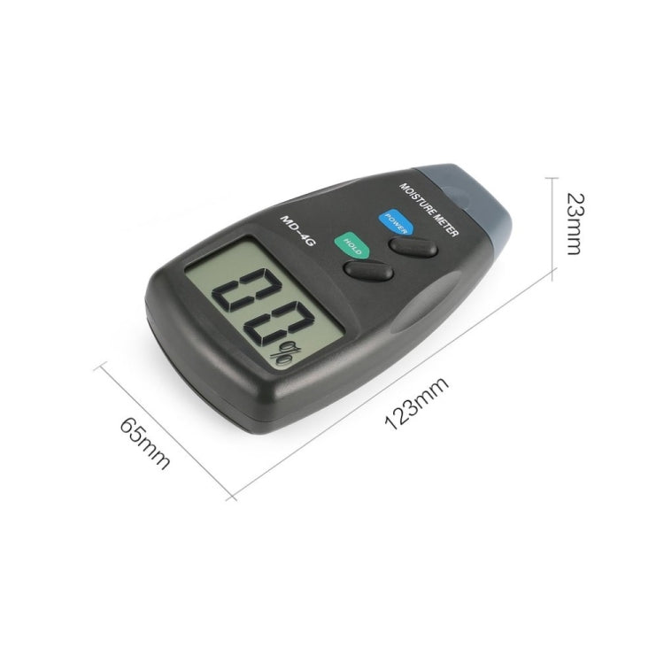 MD-4G 4 Pins เครื่องวัดความชื้นไม้ดิจิตอล LCD เครื่องวัดความชื้นเมล็ดพืชดิน, MD-4G