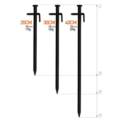 5 ชิ้นเสริมยาวกลางแจ้งตั้งแคมป์เต็นท์เล็บเหล็กเล็บ, 20cm