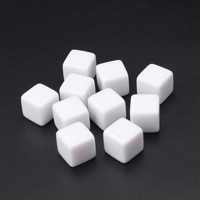 12 ชิ้นอะคริลิคลูกเต๋าปาร์ตี้ครอบครัวสนุกเกมของเล่นเด็ก, 12 PCS Blank Dice