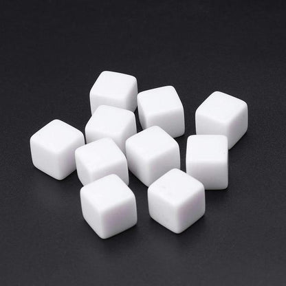 12 ชิ้นอะคริลิคลูกเต๋าปาร์ตี้ครอบครัวสนุกเกมของเล่นเด็ก, 12 PCS Blank Dice