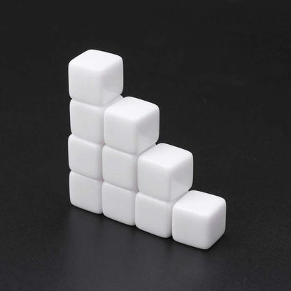 12 ชิ้นอะคริลิคลูกเต๋าปาร์ตี้ครอบครัวสนุกเกมของเล่นเด็ก, 12 PCS Blank Dice