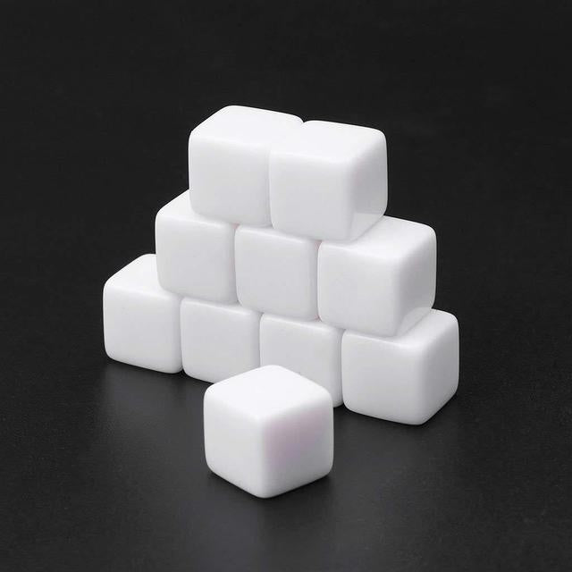12 ชิ้นอะคริลิคลูกเต๋าปาร์ตี้ครอบครัวสนุกเกมของเล่นเด็ก, 12 PCS Blank Dice