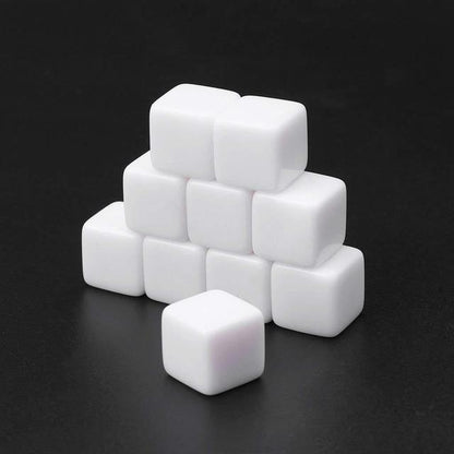 12 ชิ้นอะคริลิคลูกเต๋าปาร์ตี้ครอบครัวสนุกเกมของเล่นเด็ก, 12 PCS Blank Dice