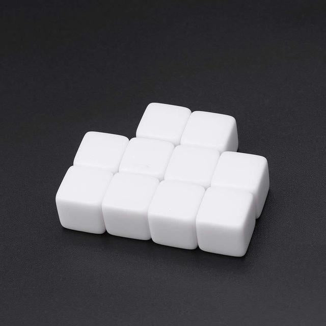 12 ชิ้นอะคริลิคลูกเต๋าปาร์ตี้ครอบครัวสนุกเกมของเล่นเด็ก, 12 PCS Blank Dice