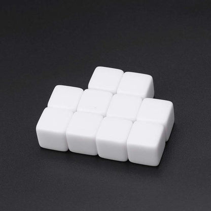 12 ชิ้นอะคริลิคลูกเต๋าปาร์ตี้ครอบครัวสนุกเกมของเล่นเด็ก, 12 PCS Blank Dice