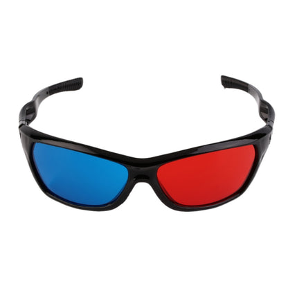 2 PCS Universal 3D แว่นตาพลาสติกกรอบสีดำ 3D Vision Glass สำหรับมิติภาพยนตร์ Anaglyph เกม DVD วีดีโอ, 2 PCS Universal