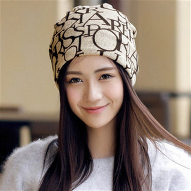 ผู้หญิงรูปแบบจดหมายหมวกผ้าโพกหัวอเนกประสงค์หมวกเคมีบำบัด