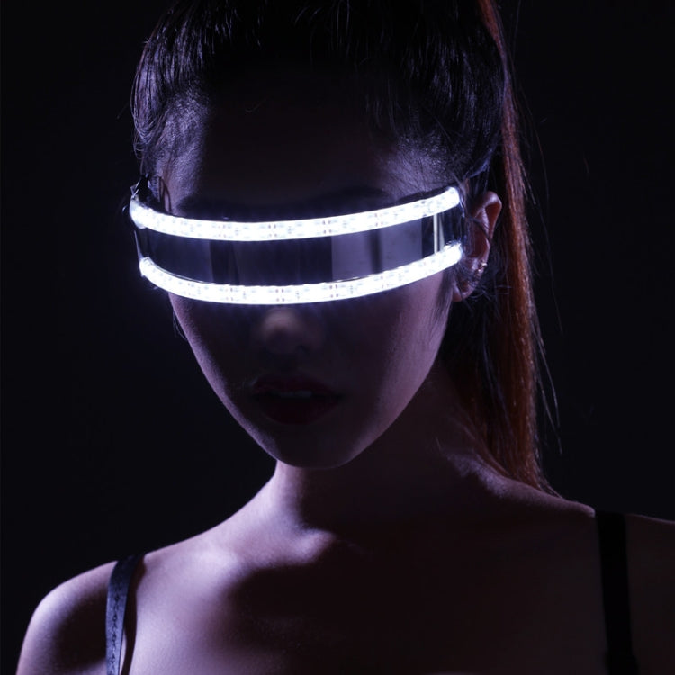 แว่นตา LED Luminous Party ของเล่นคลาสสิกสำหรับเต้นรำ DJ Party หน้ากากเครื่องแต่งกาย Props ถุงมือ, White illuminating, Red glow, Blue glow, Green glow