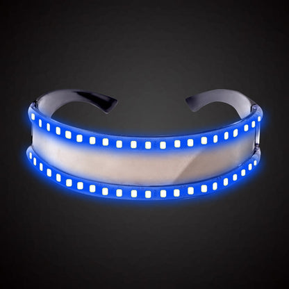แว่นตา LED Luminous Party ของเล่นคลาสสิกสำหรับเต้นรำ DJ Party หน้ากากเครื่องแต่งกาย Props ถุงมือ, White illuminating, Red glow, Blue glow, Green glow