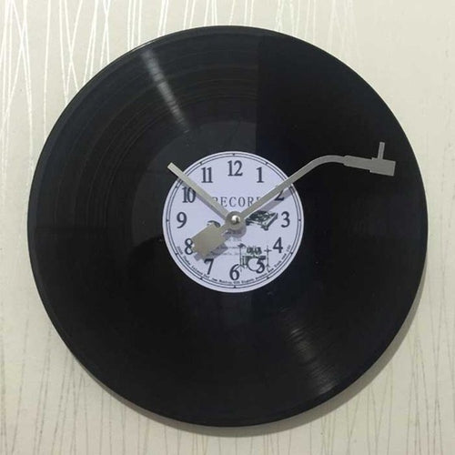 12 นิ้วบันทึกไวนิล DIY Wall Clock Retro Vintage บันทึกนาฬิกา