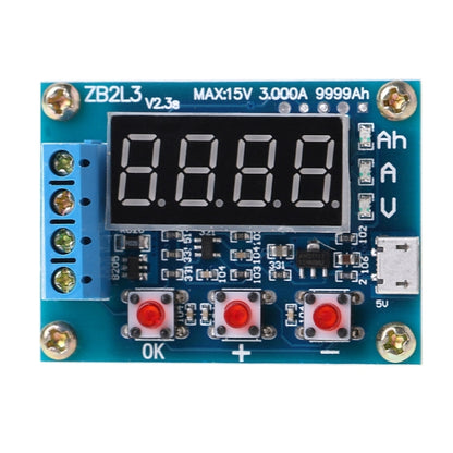 ZB2L3 แบตเตอรี่เครื่องทดสอบความจุ 1.2-12V 18650 Li-Ion Lithium Lead-acid แบตเตอรี่ความจุเมตร Discharge Tester Analyzer, ZB2L3 Battery Capacity Tester