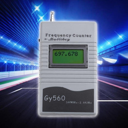 GY560 เครื่องวัดความถี่มือถือแบบพกพาเครื่องส่งรับวิทยุความถี่เครื่องมือวัด