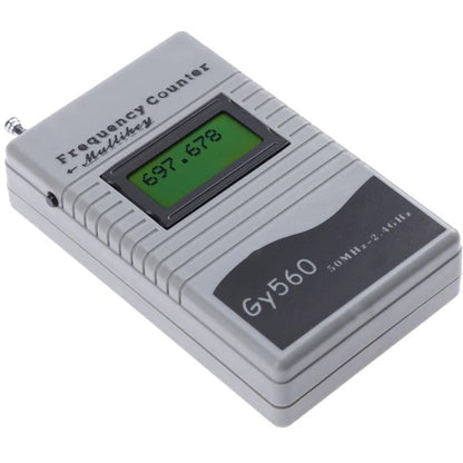 GY560 เครื่องวัดความถี่มือถือแบบพกพาเครื่องส่งรับวิทยุความถี่เครื่องมือวัด