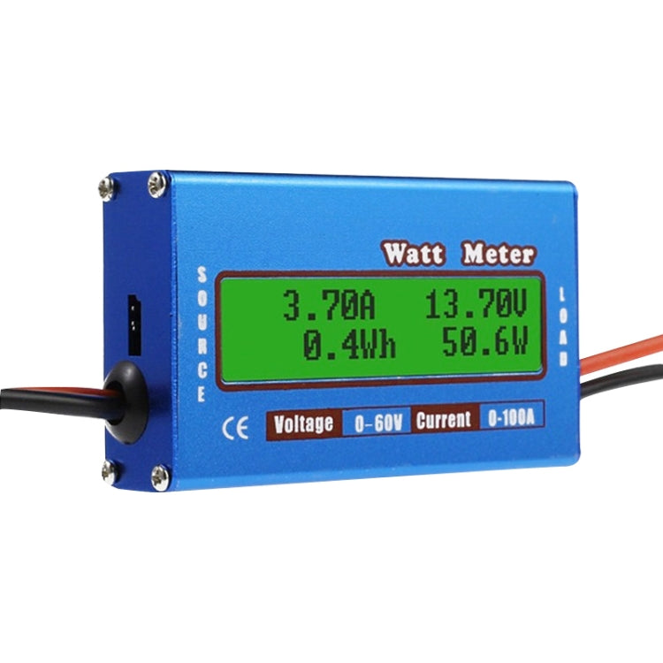 เครื่องบินรุ่น 0-100A 0-60V กระแสไฟฟ้าต่อเนื่อง 50A High Precision Wattmeter