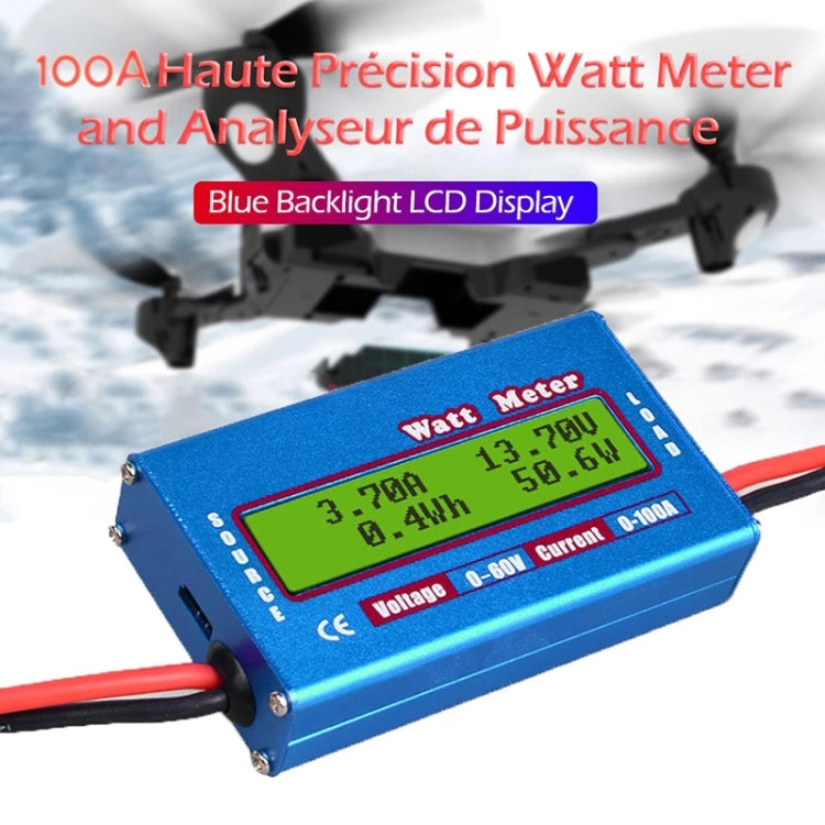 เครื่องบินรุ่น 0-100A 0-60V กระแสไฟฟ้าต่อเนื่อง 50A High Precision Wattmeter