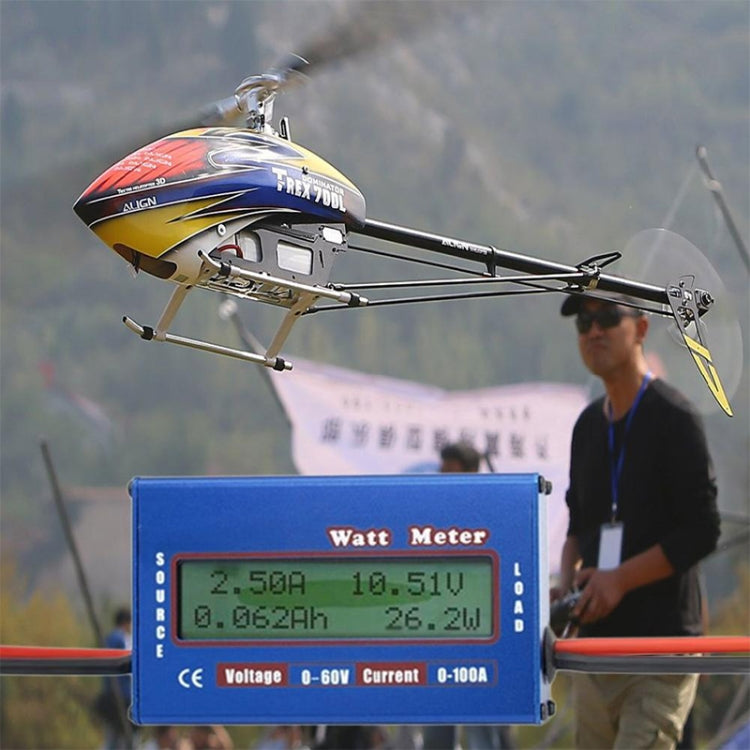 เครื่องบินรุ่น 0-100A 0-60V กระแสไฟฟ้าต่อเนื่อง 50A High Precision Wattmeter