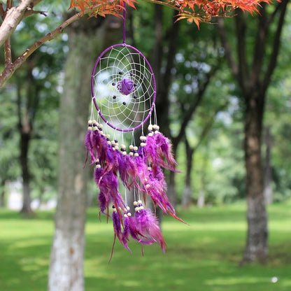 Creative ทอผ้าหัตถกรรมเครื่องประดับรถ Dreamcatcher แขวนผนังเครื่องประดับ