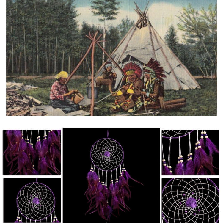 Creative ทอผ้าหัตถกรรมเครื่องประดับรถ Dreamcatcher แขวนผนังเครื่องประดับ