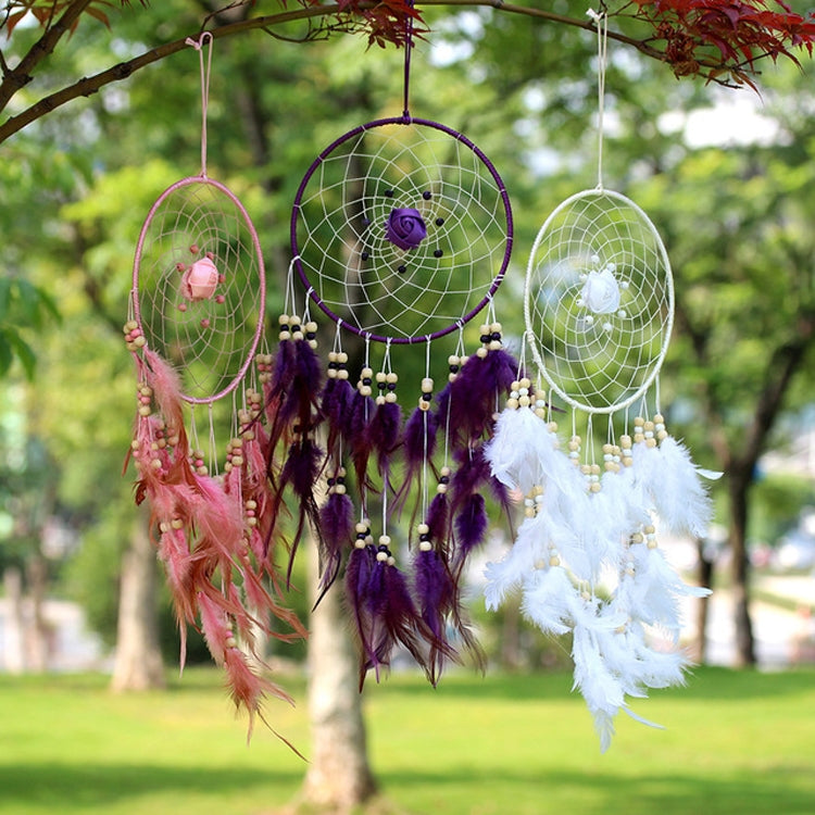 Creative ทอผ้าหัตถกรรมเครื่องประดับรถ Dreamcatcher แขวนผนังเครื่องประดับ