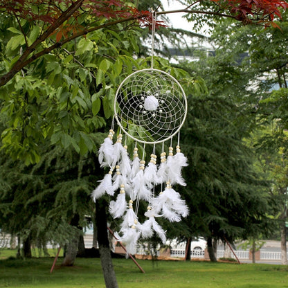 Creative ทอผ้าหัตถกรรมเครื่องประดับรถ Dreamcatcher แขวนผนังเครื่องประดับ