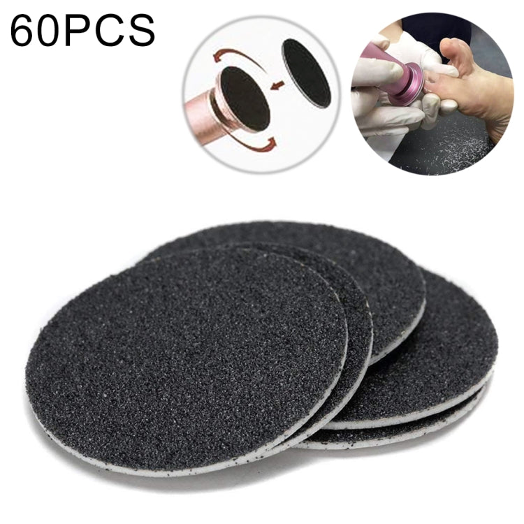 60 ชิ้นเปลี่ยนกระดาษทรายดิสก์สำหรับขัดเท้าไฟฟ้า, 60 Mesh (Grit), 80 Mesh(Medium Sand), 100 Mesh(Fine Sand)