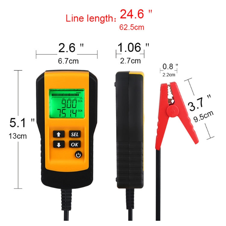 AE300 รถ 12V เครื่องวิเคราะห์เครื่องทดสอบแบตเตอรี่ดิจิตอล, Digital Battery Tester