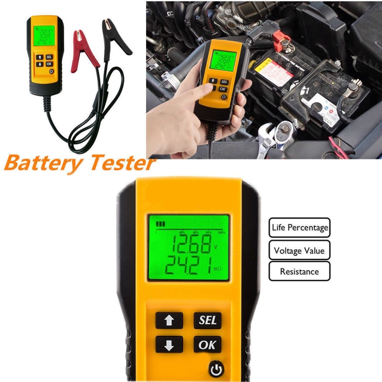 AE300 รถ 12V เครื่องวิเคราะห์เครื่องทดสอบแบตเตอรี่ดิจิตอล, Digital Battery Tester