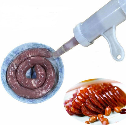 2 ชิ้นเครื่องไส้กรอกเนื้อ Stuffer FILLER มือเครื่องทำ Salami, 12x17x19cm