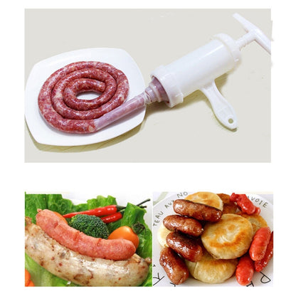 2 ชิ้นเครื่องไส้กรอกเนื้อ Stuffer FILLER มือเครื่องทำ Salami, 12x17x19cm